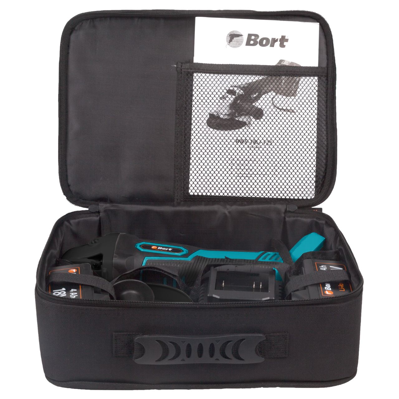 Машина шлифовальная угловая аккумуляторная Bort BWS-18Li-125 (93722340) Машина шлифовальная угловая аккумуляторная Bort BWS-18Li-125 (93722340) - фото 3