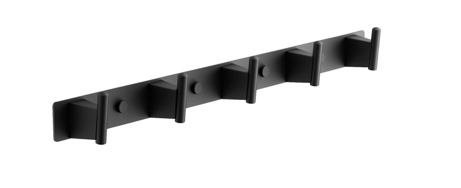 Планка с 5-ю крючками BELZ черный (B91415-5) - фото 1