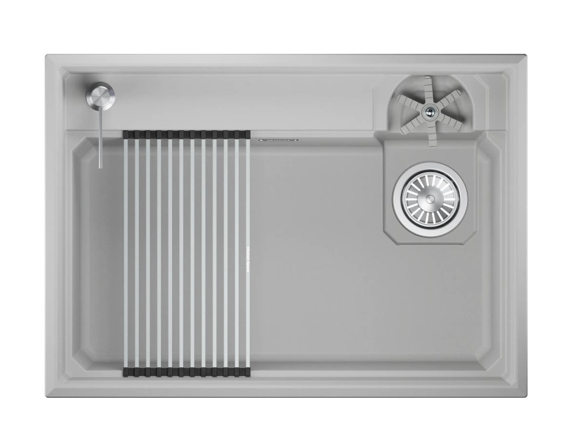 Кухонная мойка GRANULA KITCHEN SPACE RINZER кварц (7308R, АРКТИК) - фото 1