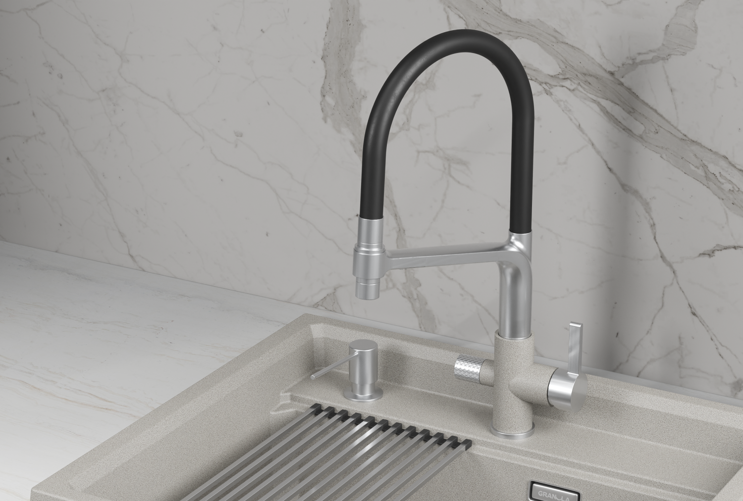 Смеситель для кухни GRANULA (5083, БАЗАЛЬТ) - фото 2