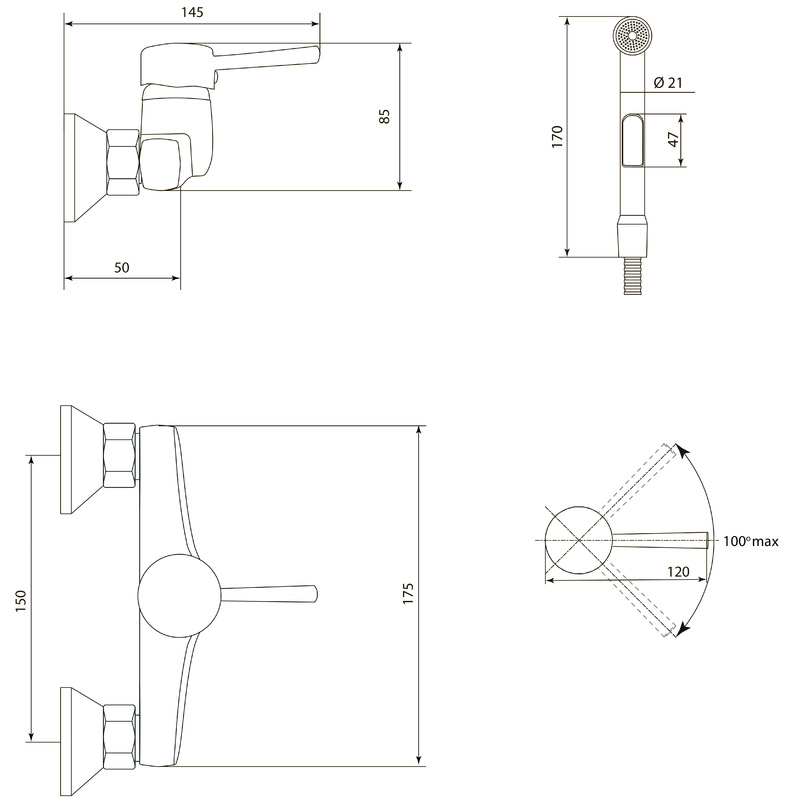 Смеситель для биде Славен Город одноручный (СЛ-ОД-Д41) - фото 6