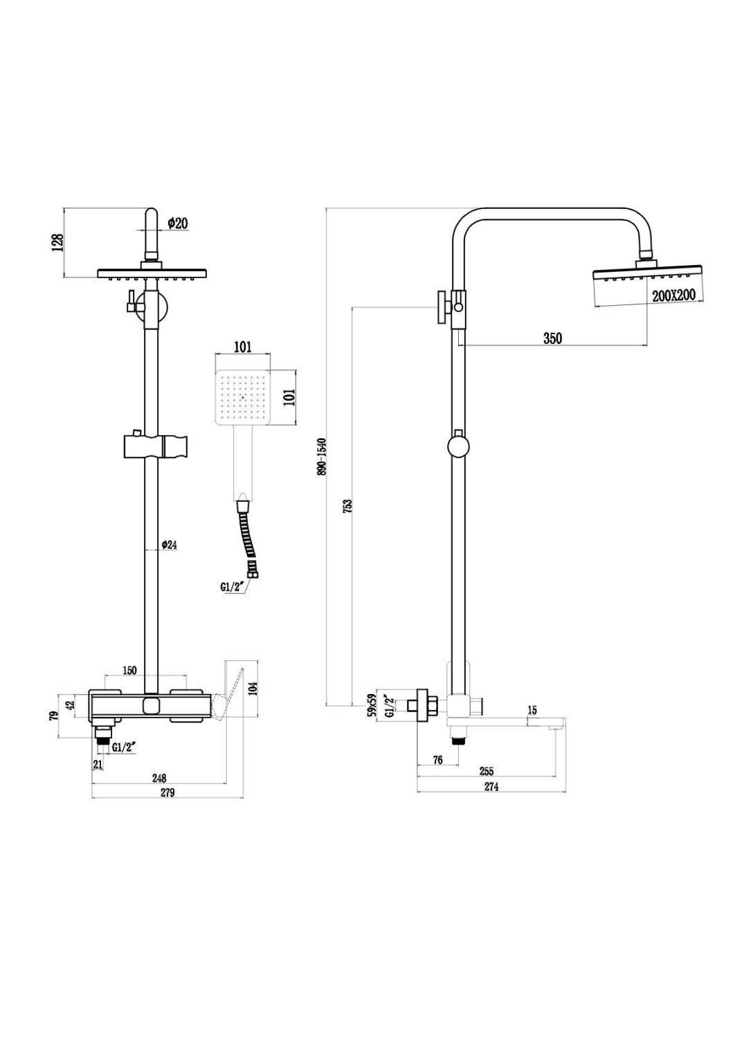 Душевая стойка Fmark (FS8745-22Q) - фото 2