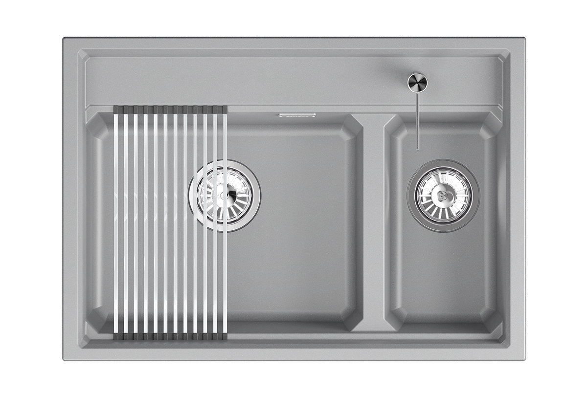 Кухонная мойка GRANULA кварц (7302i, АЛЮМИНИУМ) - фото 1