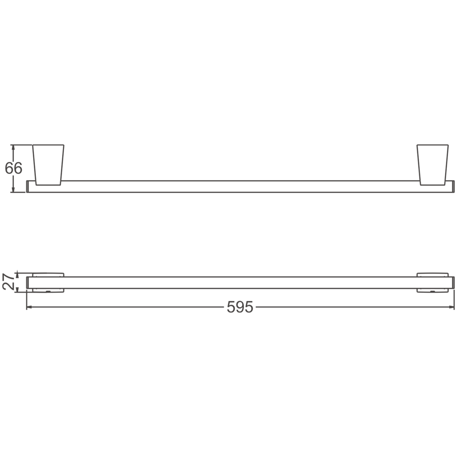 Держатель для полотенец BELZ оружейная сталь (B91201) - фото 2