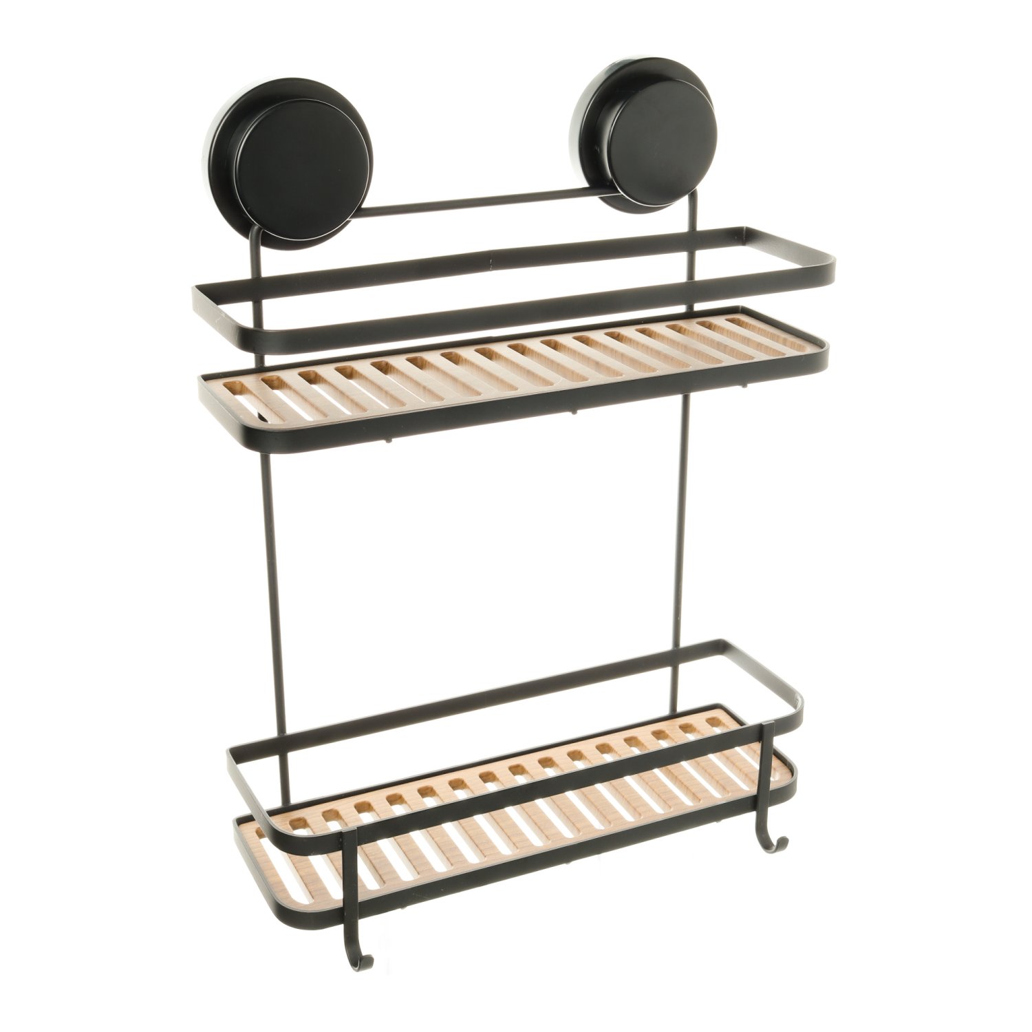 Полка Fixsen прямая двухэтажная черная Magic (FX-930B-2) - фото 1