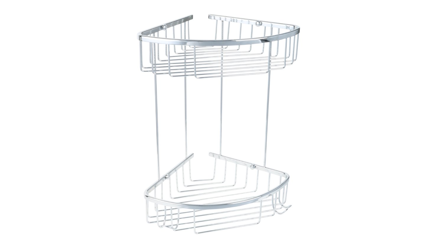 Полка угловая двухэтажная Fixsen Hotel, хром  (FX-31051-2) - фото 1