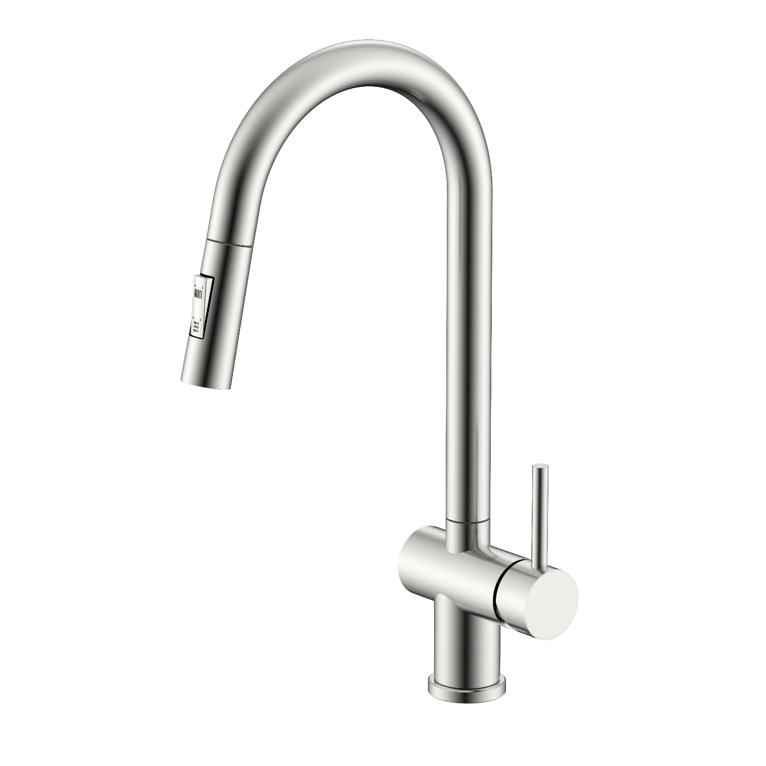 Смеситель Splenka для кухни 2-х режимный поворотный выдвижной излив, сатин (S204.49.05)