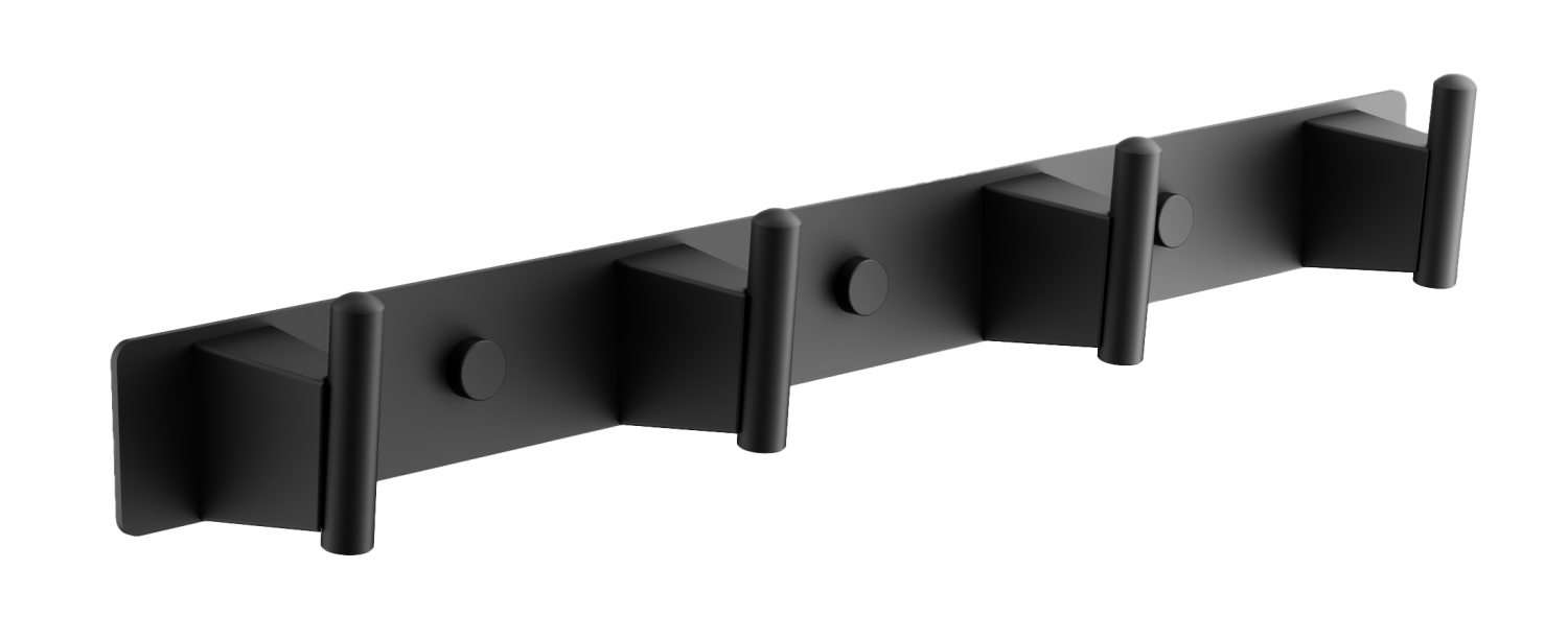 Планка с 4-мя крючками BELZ черный (B91415-4) - фото 1