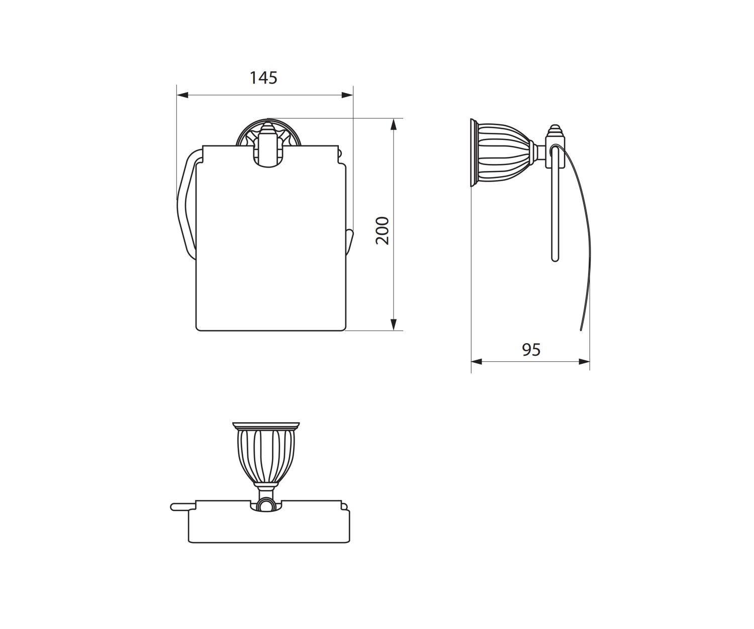 Бумагодержатель с крышкой RUSH Socotra (ST12111) - фото 2