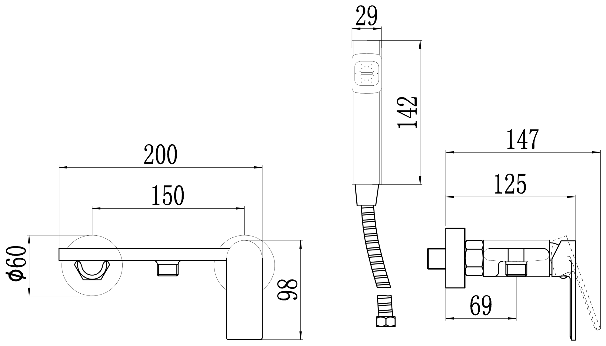 Смеситель для гигиенического душа Savol (S-FXQ012Q) - фото 2