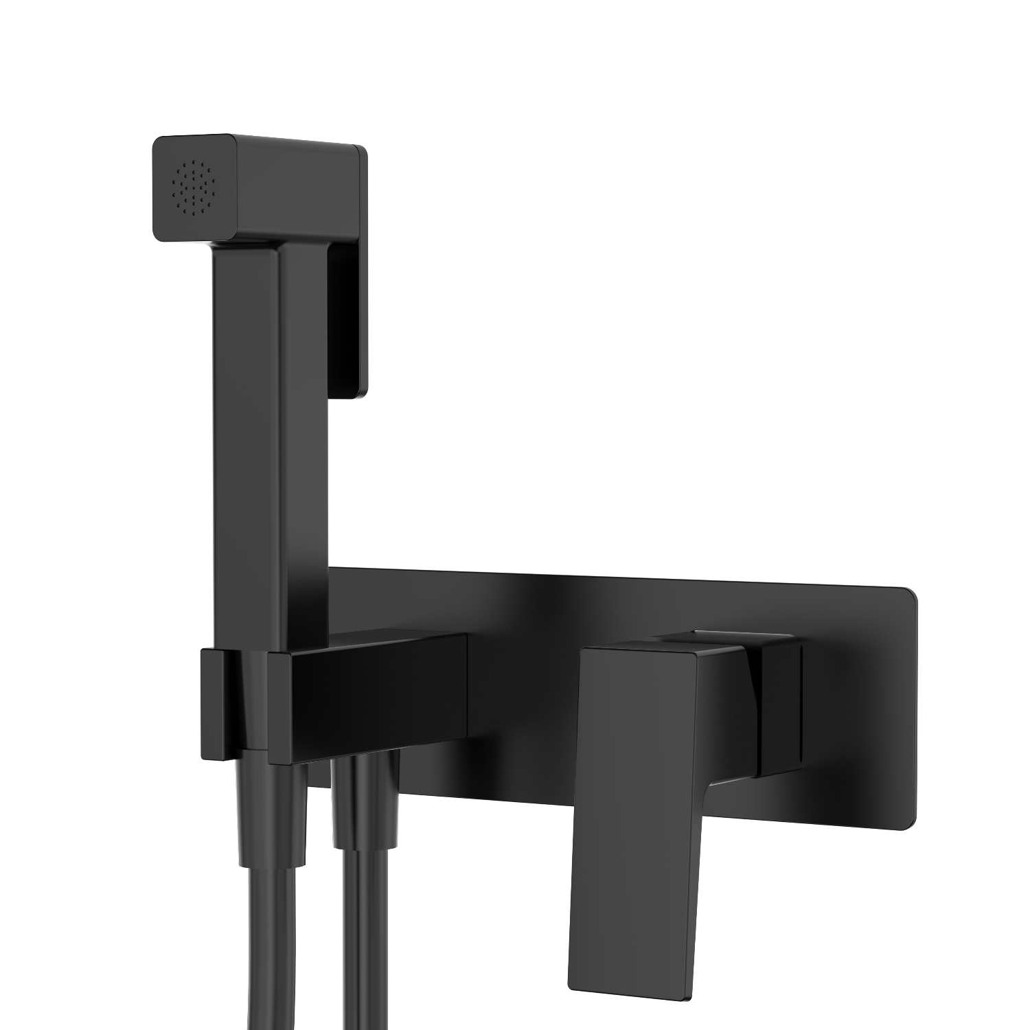 Смеситель Splenka с гигиеническим душем встраиваемый черный (S01.52.06) - фото 1