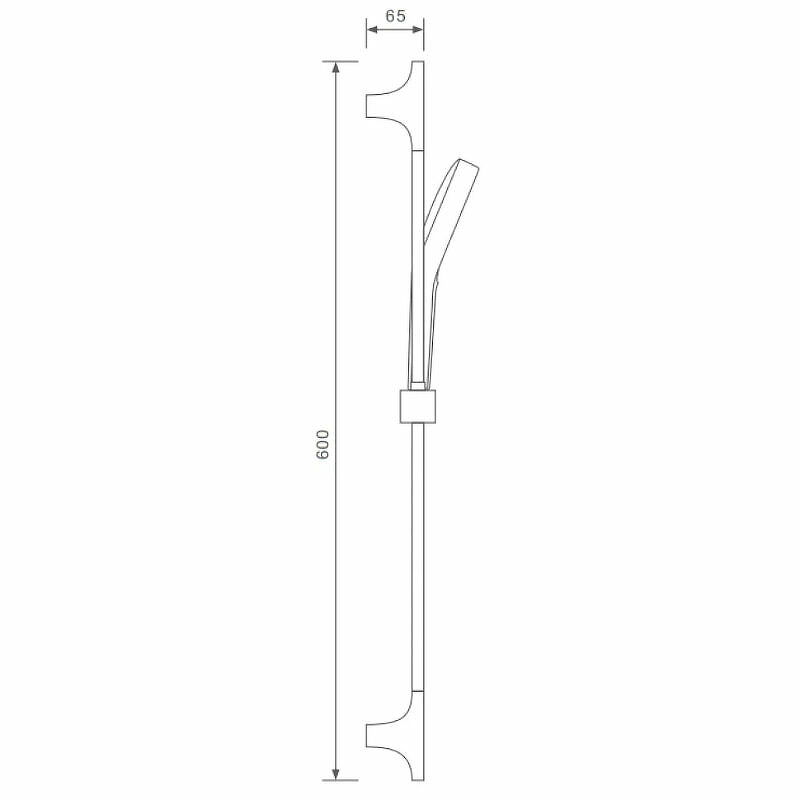 Комплект лейки с душевой стойкой Splenka для душа без смесителя, хром (S470.02) - фото 2