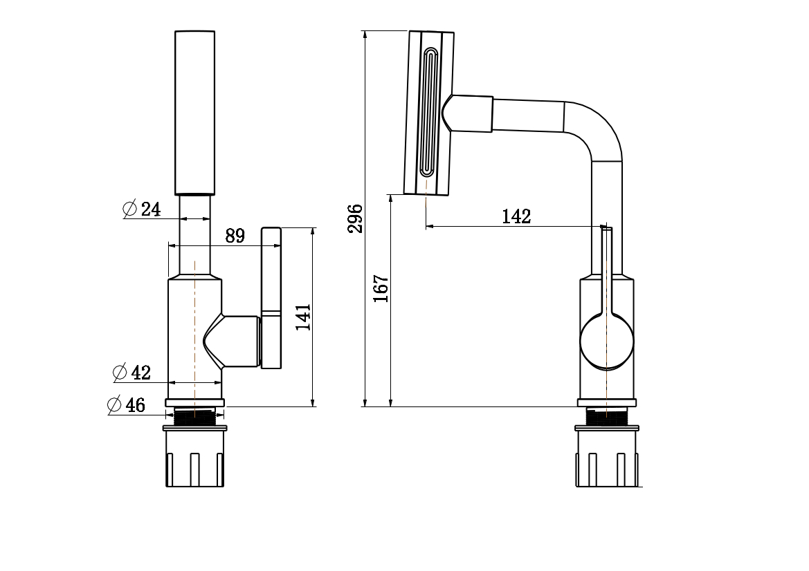 Смеситель для кухни с поворотной лейкой RUSH Tinos (TI3732-17Black) - фото 6