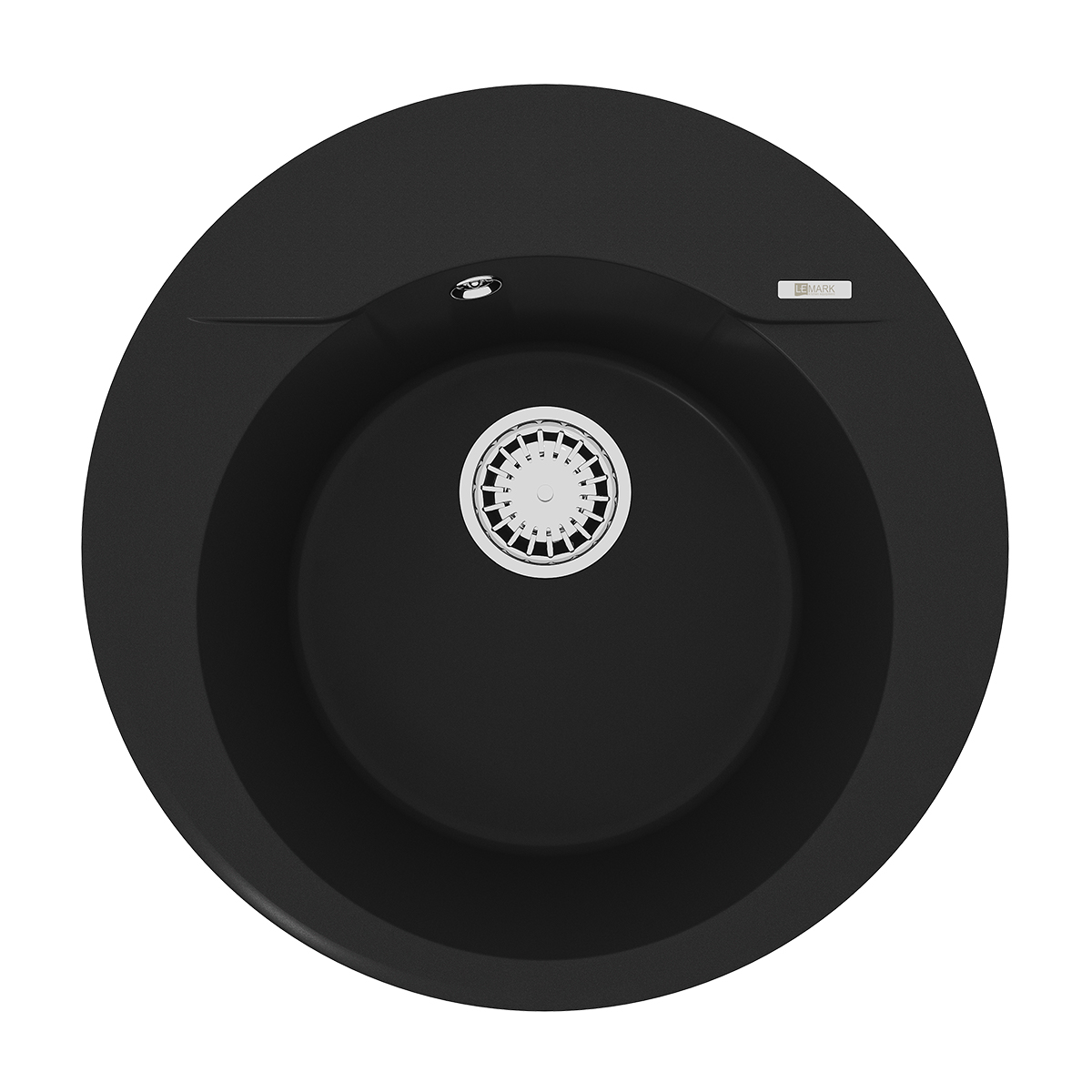 Кухонная мойка Lemark SULA 500 врезная круглая из кварцгранита цвет: Антрацит (9910001) - фото 1