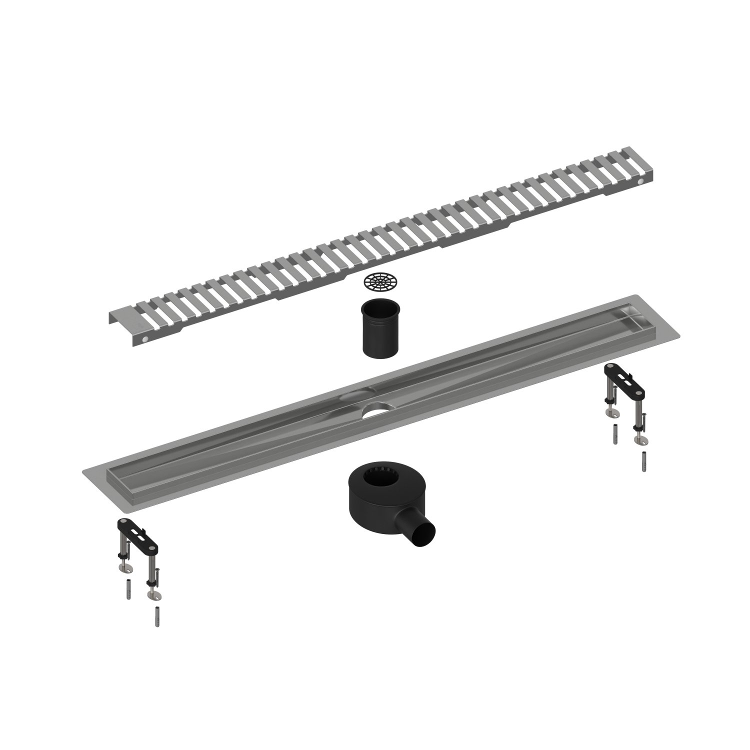 Душевой лоток TIMO Drain System 800 с вставкой "lines", Хром (DS230108/00) - фото 1