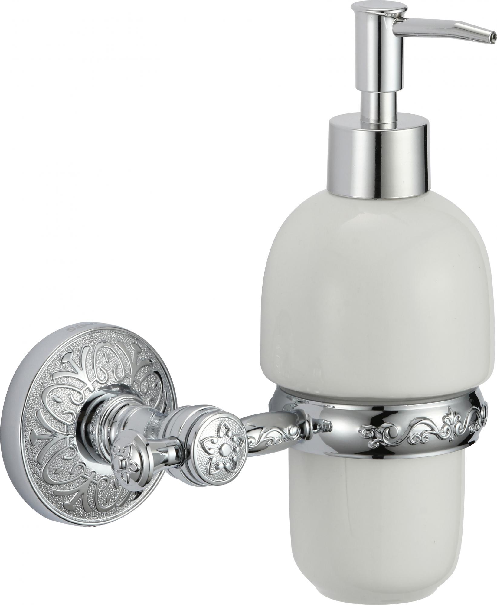 Дозатор для жидкого мыла с настенным держателем Savol 58а (S-005831A) - фото 2