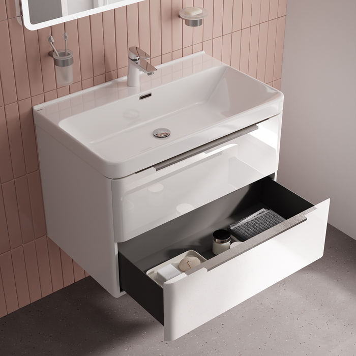 Тумба с умывальником IDDIS Cloud X подвесная, 80 см, белый (CLX80W0i95K) - фото 5