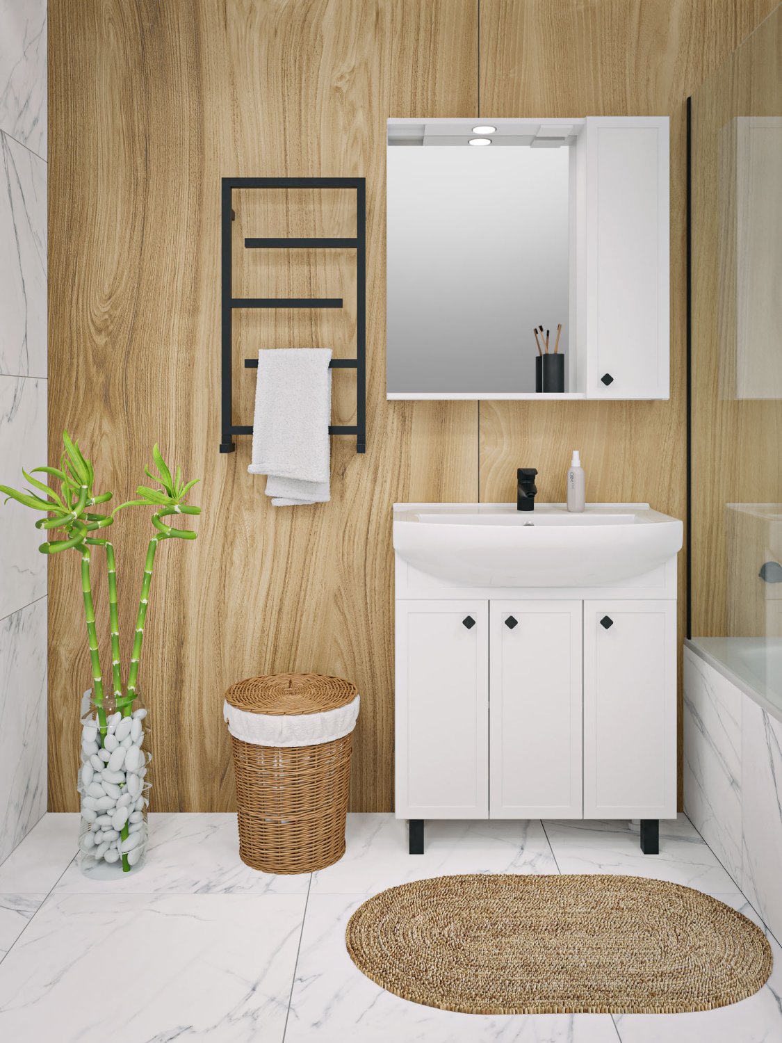 Зеркальный шкаф Runo  Римини 75 (00-00001257) - фото 2