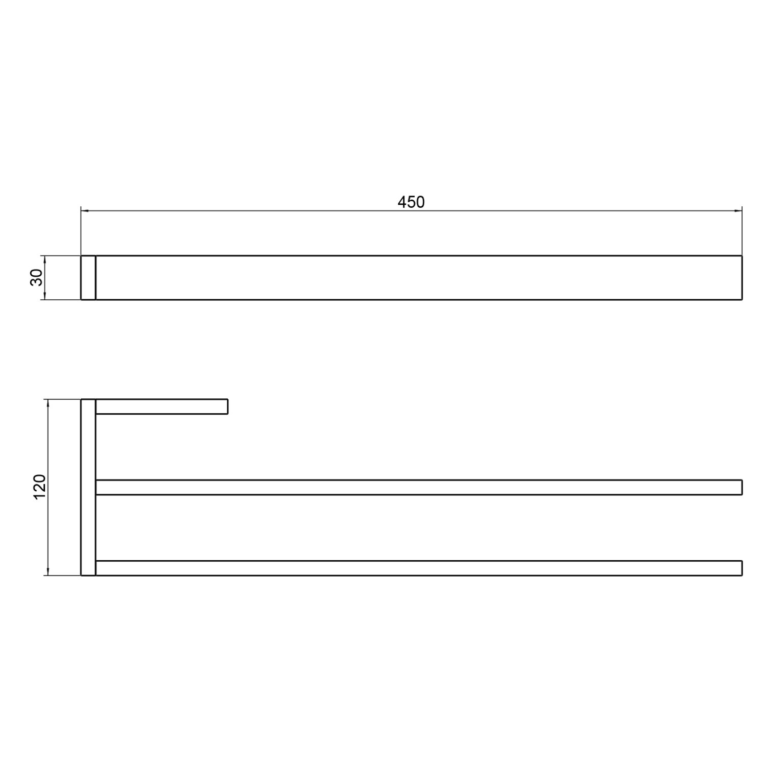 Полотенцедержатель двойной Timo Petruma черный (15252/03) - фото 2
