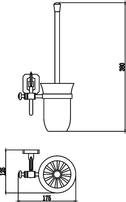 Туалетный ёршик с настенным держателем Savol 64 (S-006494) - фото 2