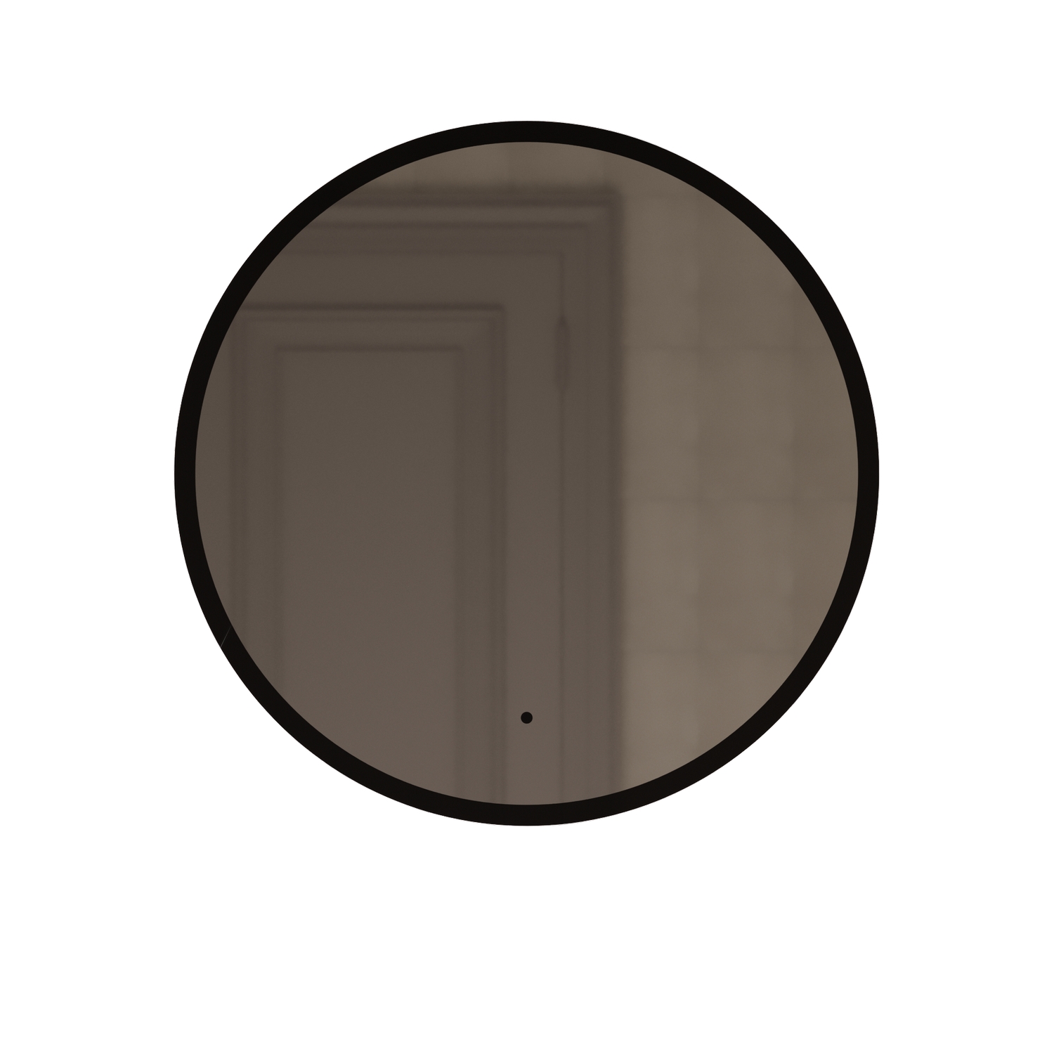Зеркало MIXLINE "Монако" D600 бесконтактный сенсор, светодиодная подсветка, черная окантовка (553346) - фото 1
