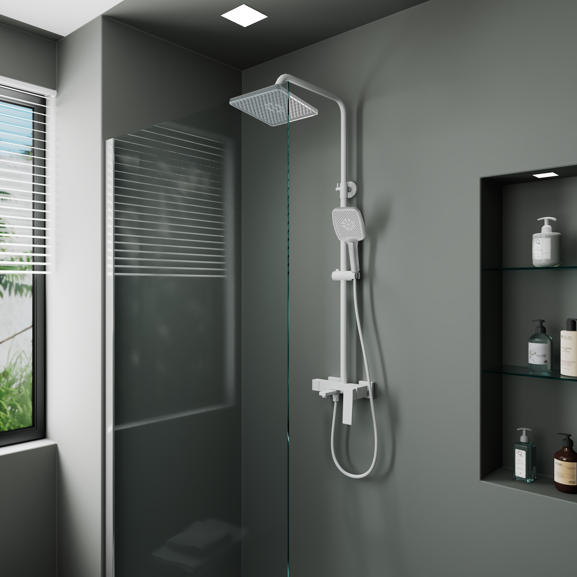 Душевая система с изливом RUSH Thira (TR3635-50White) Душевая система с изливом RUSH Thira (TR3635-50White) - фото 2