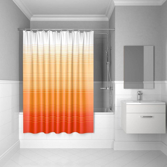 Штора для ванной комнаты IDDIS Horizon 200*200 см Orange Horizon (300P20RI11) - фото 1