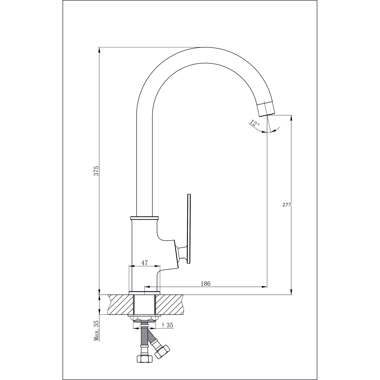 Смеситель для кухонной мойки  RUSH Palm (PL2530-22) - фото 2