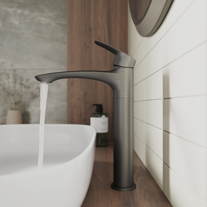 Смеситель для настольного  умывальника, графит, Rora, Milardo, RORGM01M01 - фото 3