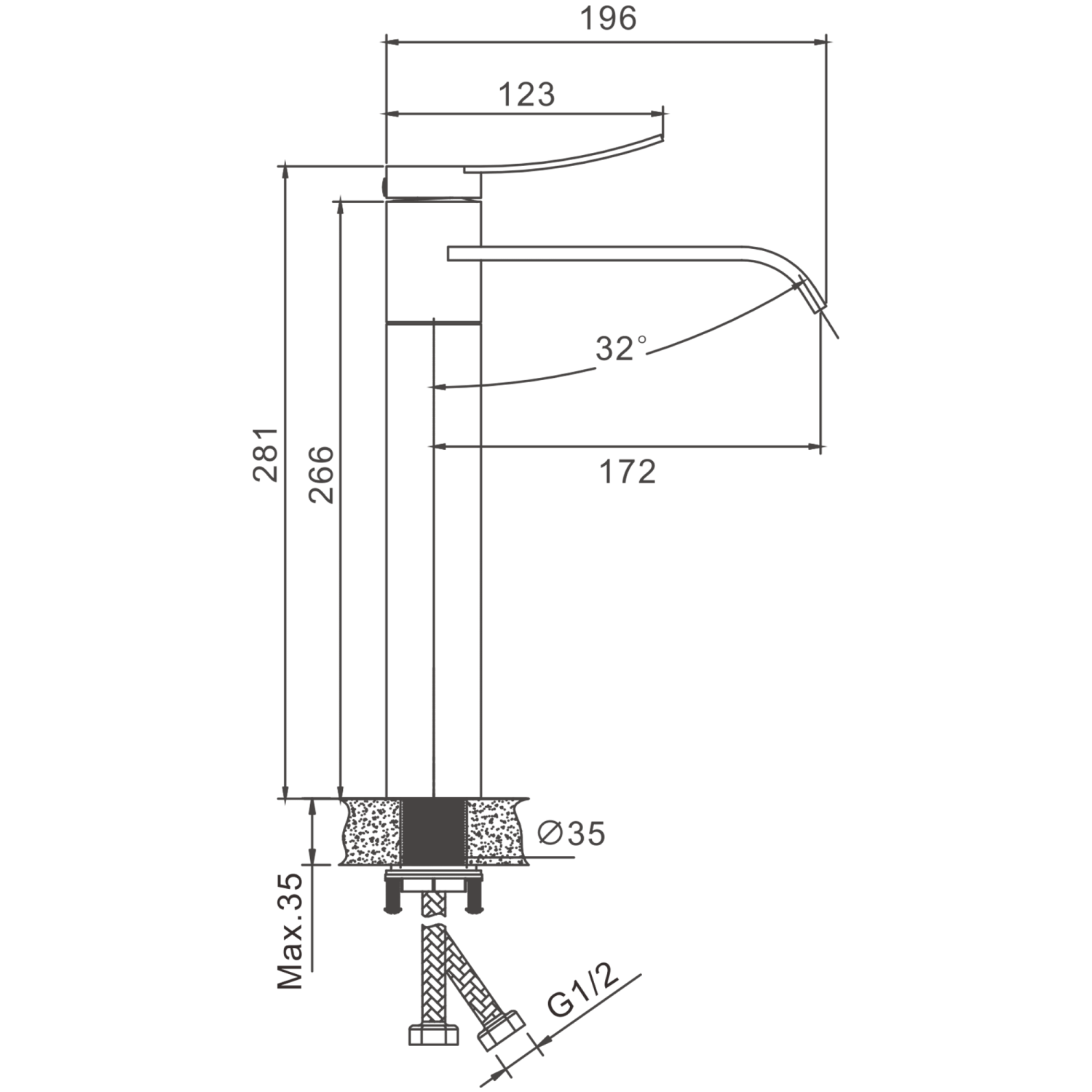 Смеситель для раковины BELZ сатин (B11812-1) - фото 2