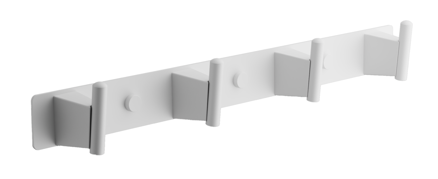 Планка с 4-мя крючками BELZ белый (B91515-4) - фото 1