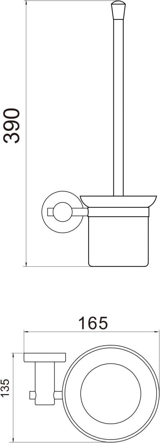 Туалетный ёршик с настенным держателем Savol (S-005694H) - фото 2