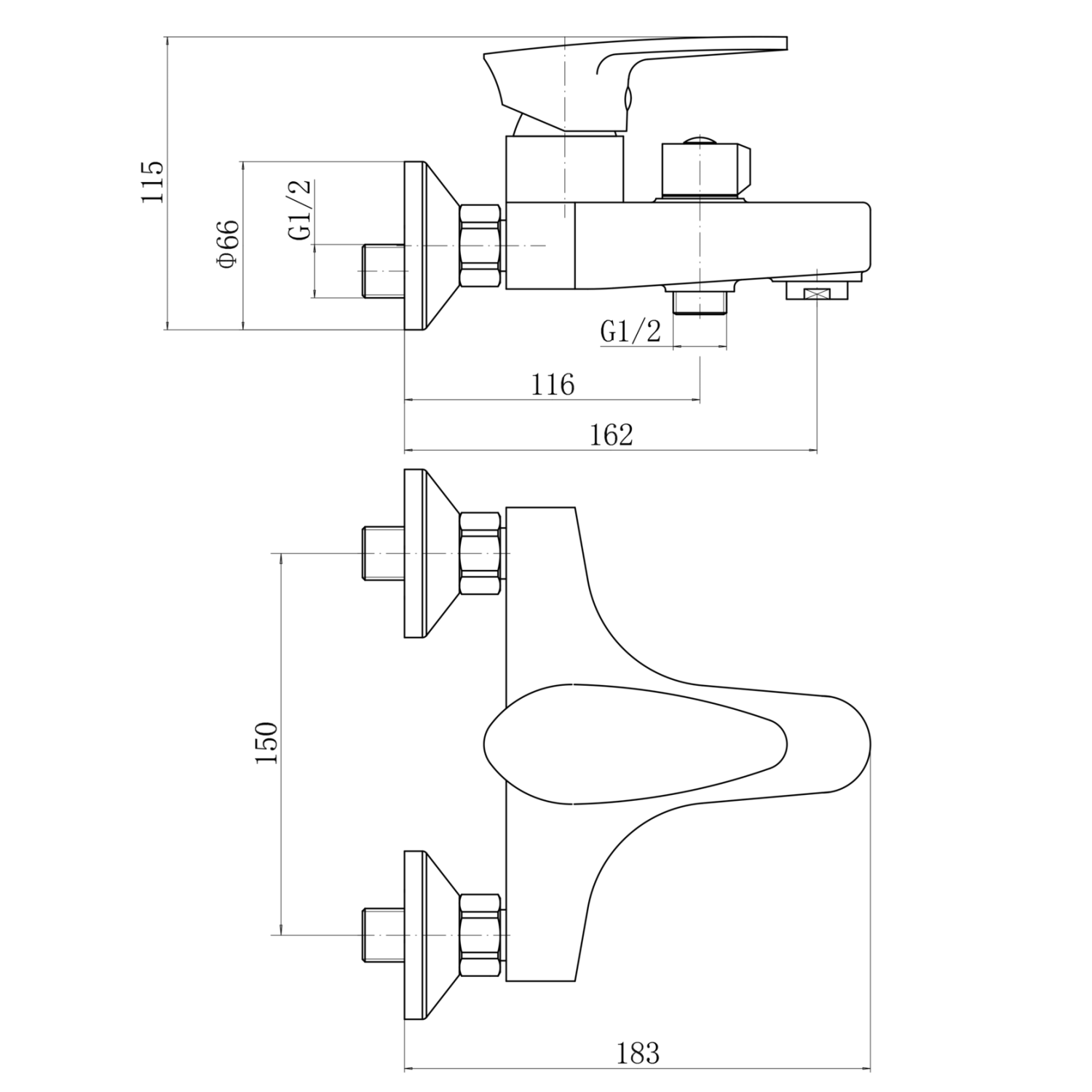 Смеситель для ванны и душа PLSTART (PL3205-17)  - фото 3