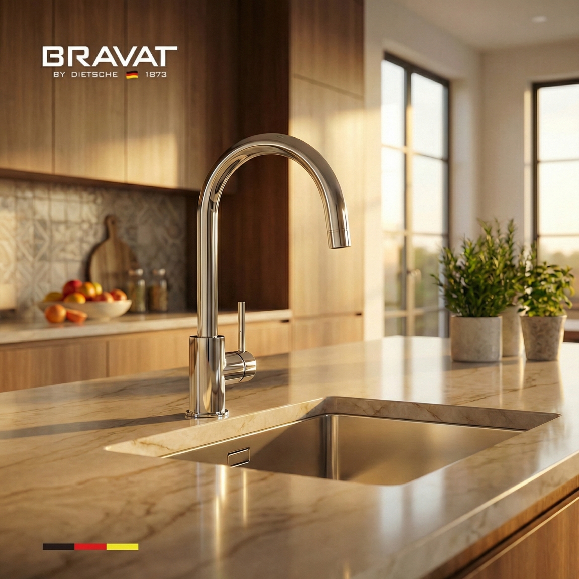 Смеситель для кухни цвет хром BRAVAT (F7799930CP-SW) - фото 5