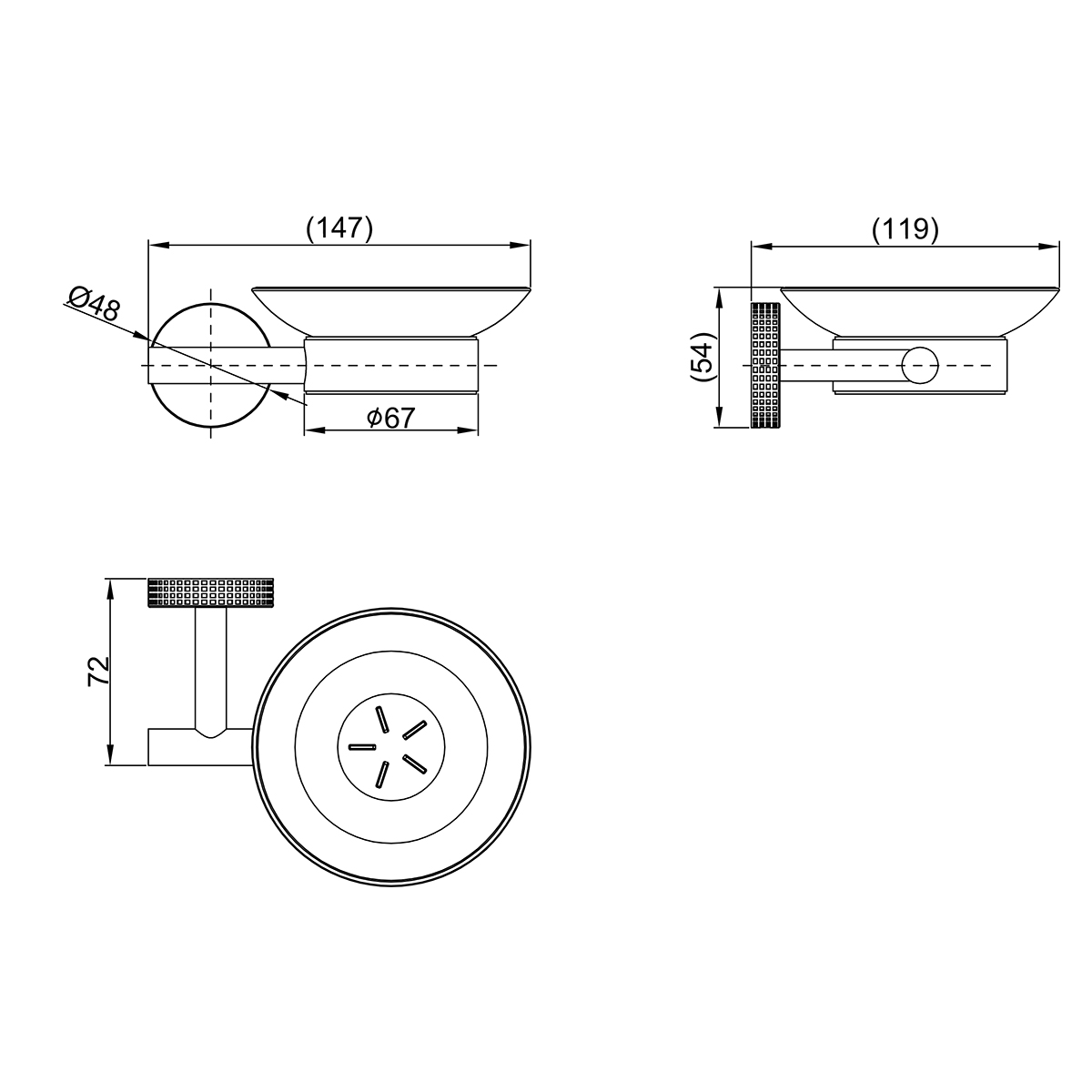 Мыльница Lemark BELUGA подвесная, сталь, стекло, хром (LMA-8031S-C) - фото 2