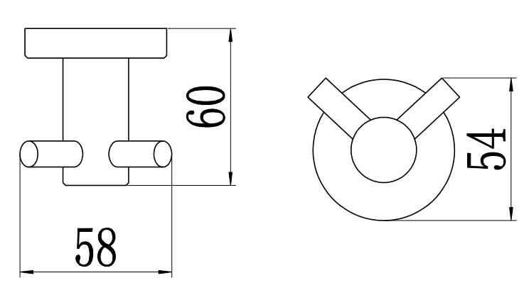 Крючок двойной Savol (S-005654C) - фото 2