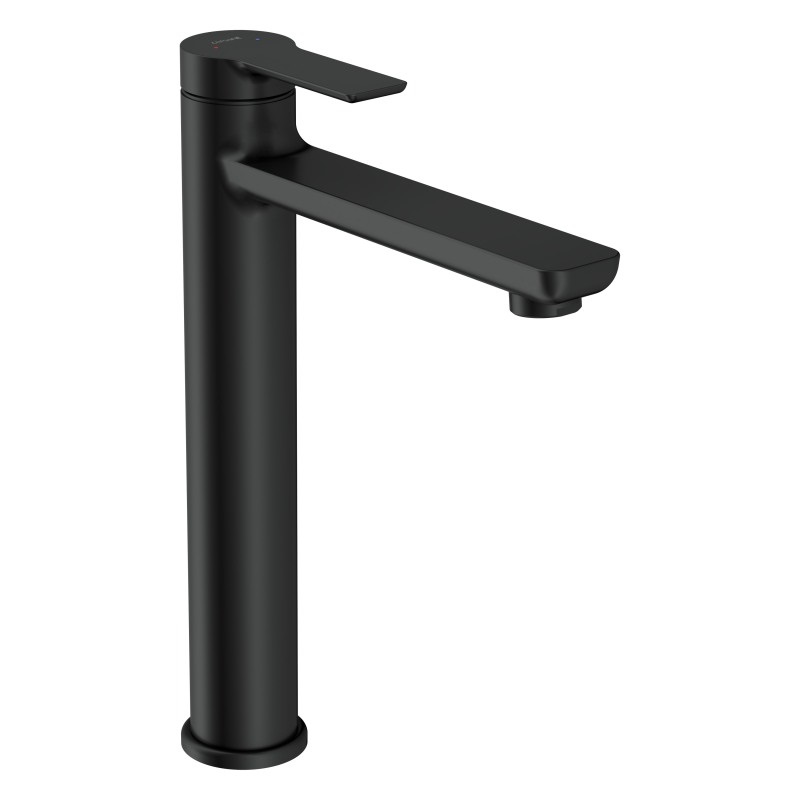 Смеситель для раковины CERSANIT VIBE высокий однорычажный черный (68928)