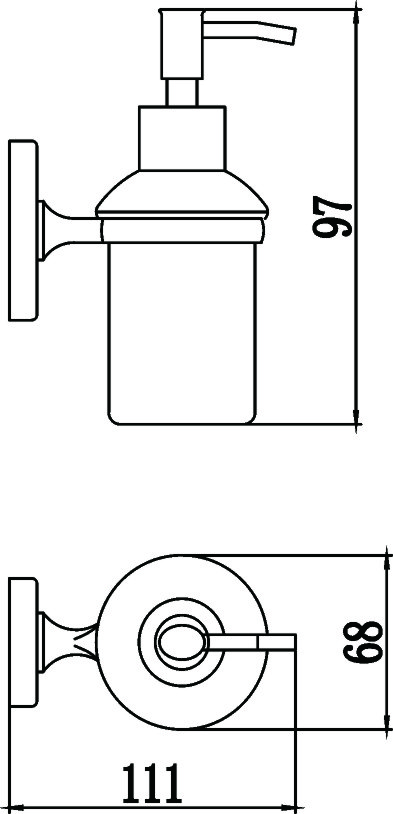 Дозатор для жидкого мыла с настенным держателем Savol 70 (S-007031) - фото 3
