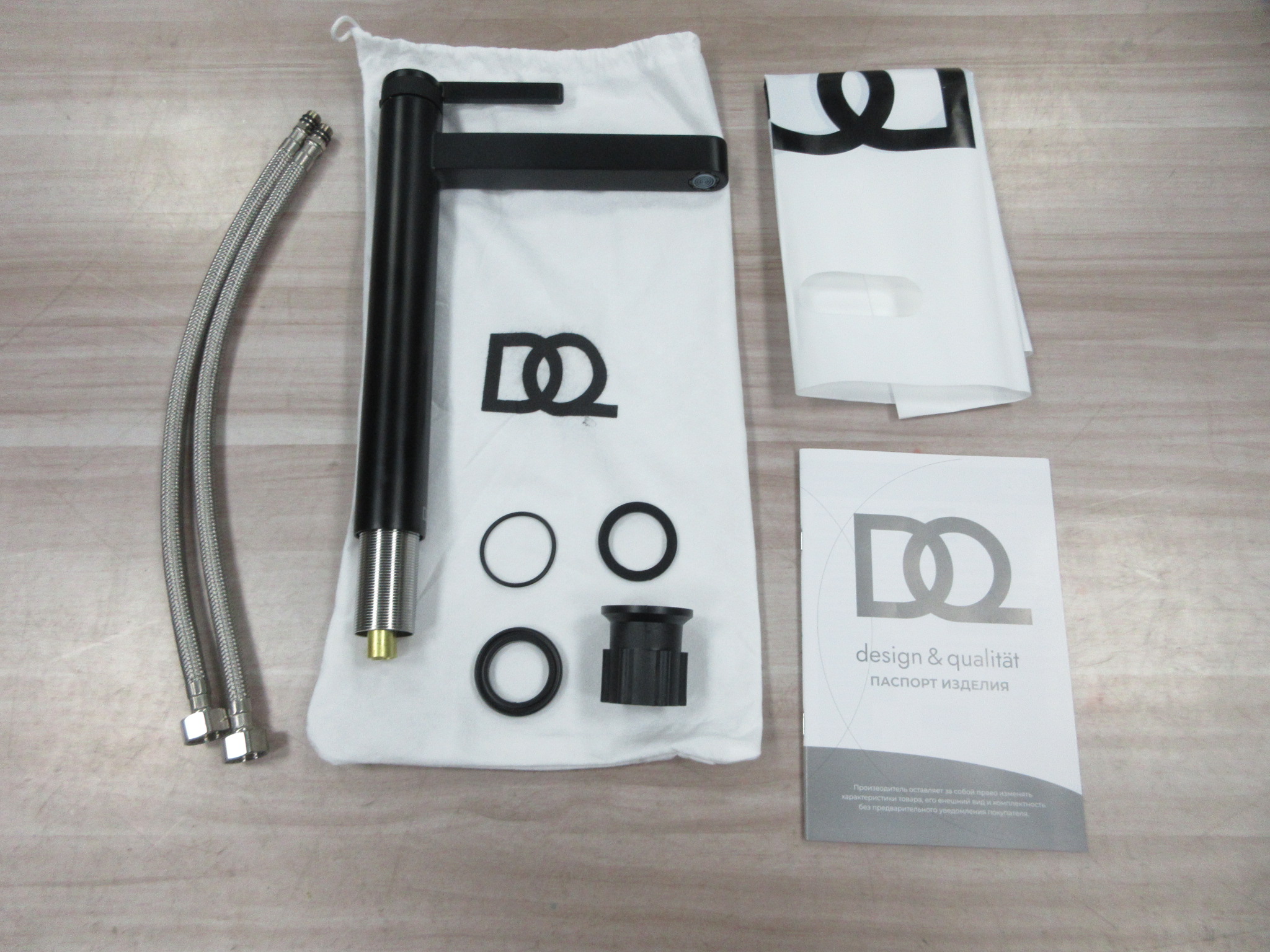 Смеситель для раковины высокий DQ Bonn черный (DA1702005) - фото 6