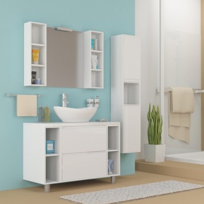 Столешница MIXLINE АВРОРА-100 под умыв Kirovit Гамма-56 Белая 1010*32*470 (533843) Столешница MIXLINE АВРОРА-100 под умыв Kirovit Гамма-56 Белая 1010*32*470 (533843)