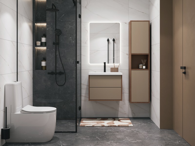 Пенал подвесной CERSANIT CLASSIC RIBBLE 35 универсальный бежевый (69281) - фото 11