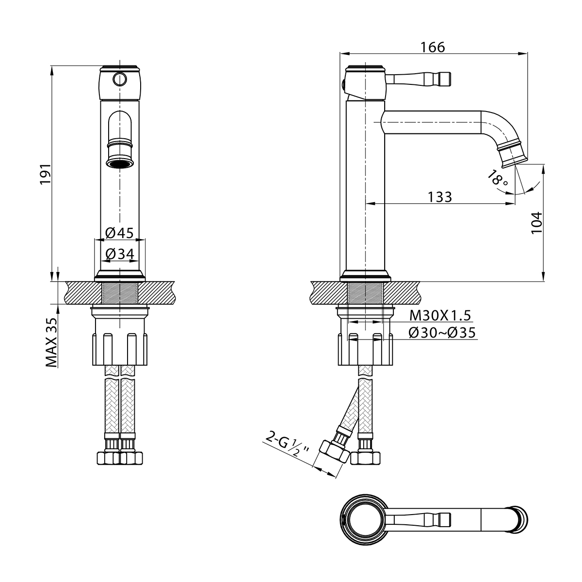 Смеситель Lemark Пушкин (Pushkin) для раковины (LMF-8612B-C) - фото 2