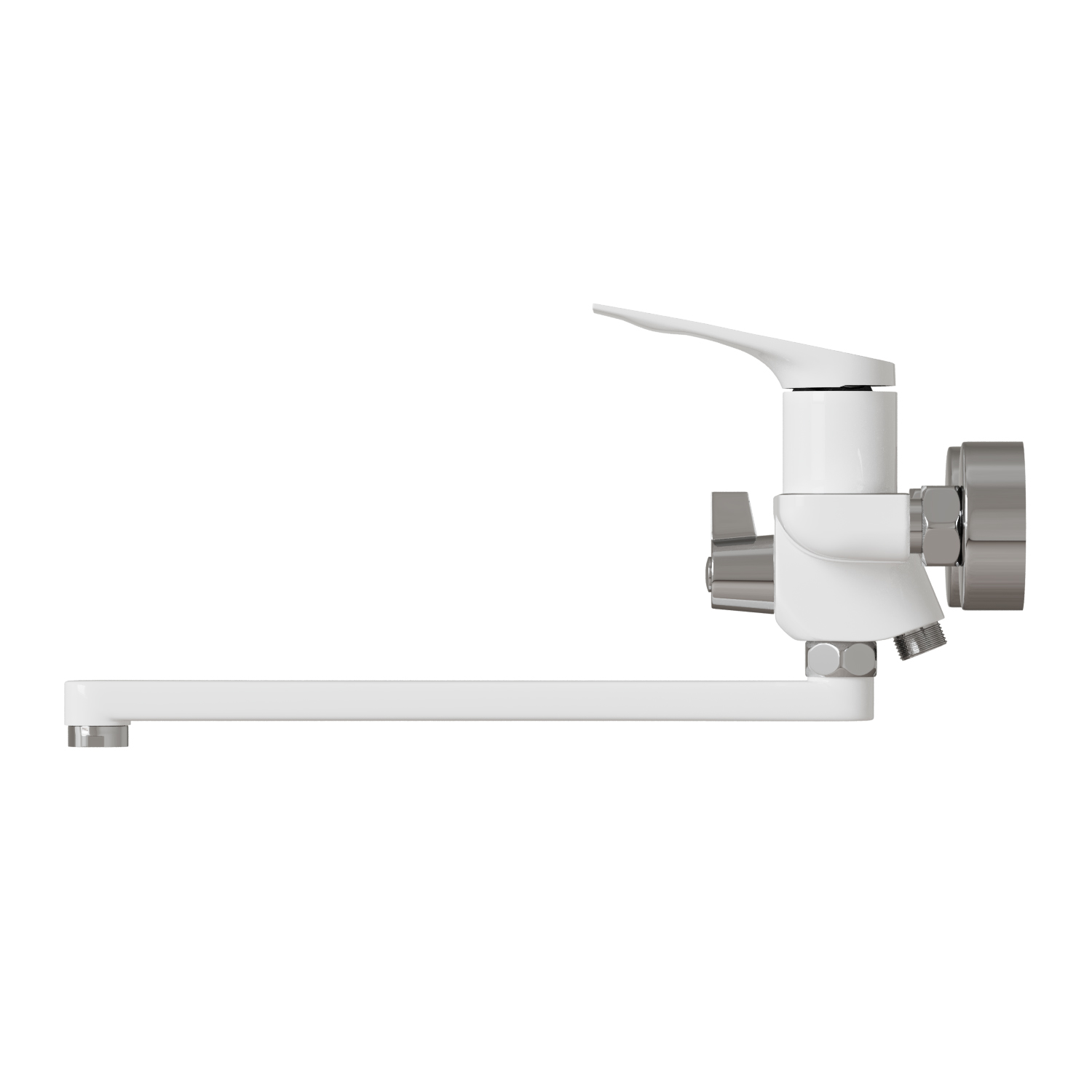 Смеситель для ванны и раковины MIXLINE ML41-02 "Swan White" 35k белый/хром (553910) Смеситель для ванны и раковины MIXLINE ML41-02 "Swan White" 35k белый/хром (553910) - фото 3