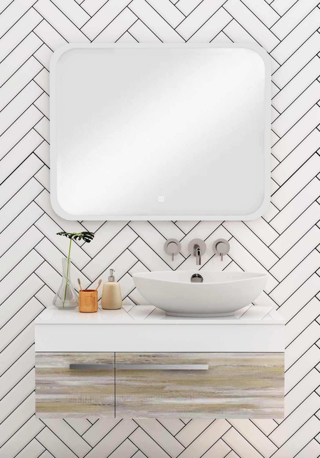 Зеркало RUNO с подсветкой 1000х800 Руан Led (00-00001290) - фото 3