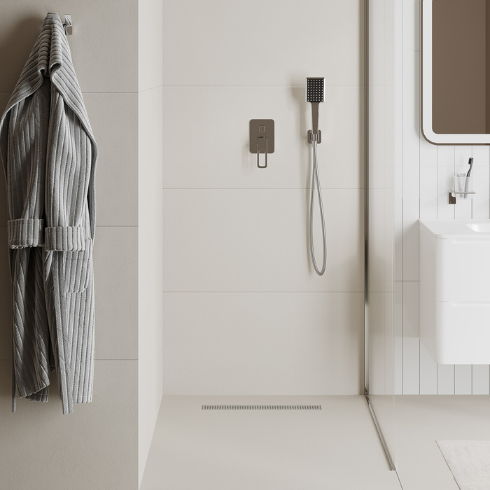 Лоток душевой, сифон 360, комбинированный затвор, перфорированная решетка, 500мм, хром, IDDIS, 975B5SB20DZ - фото 2