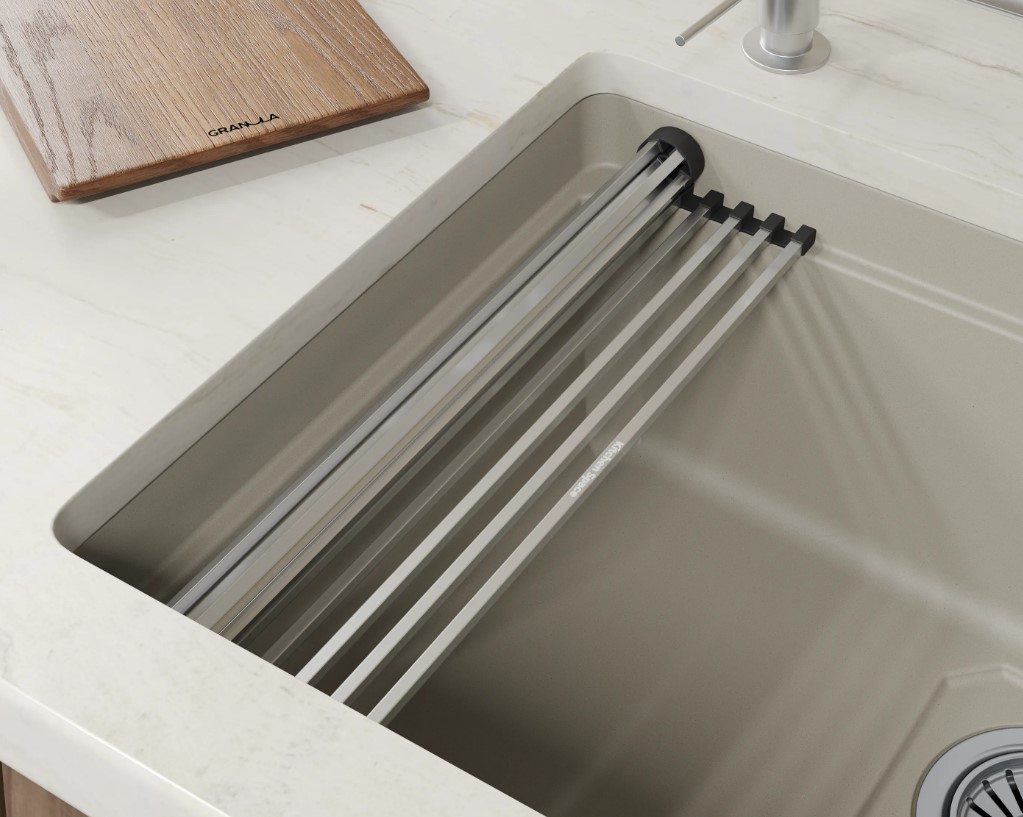 Кухонная мойка GRANULA KITCHEN SPACE RINZER кварц (5505RU, КРЕМАН) - фото 4