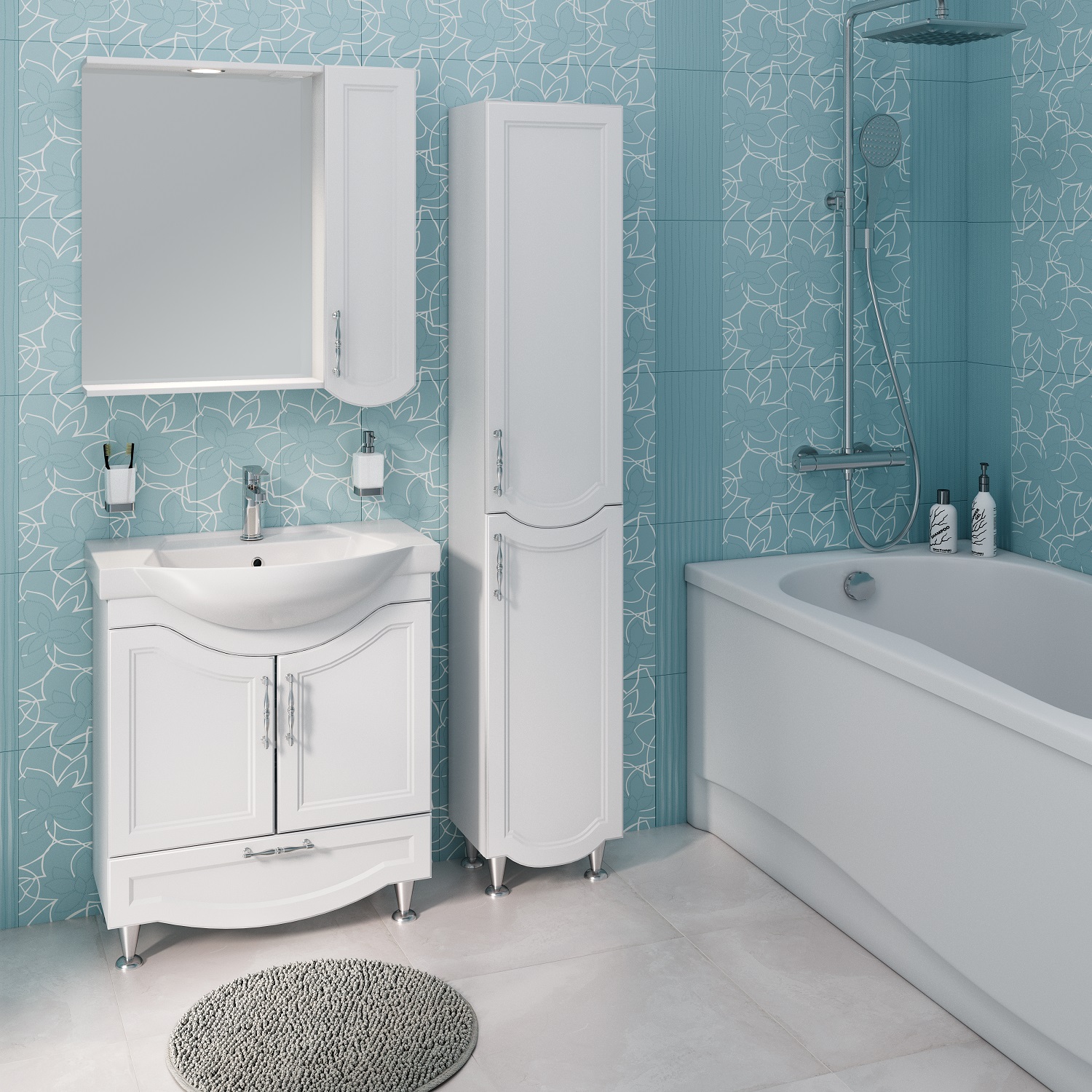 Тумба Runo Неаполь 75 под умывальник УТ000001314 (Элеганс 75) (00-00001034) - фото 3