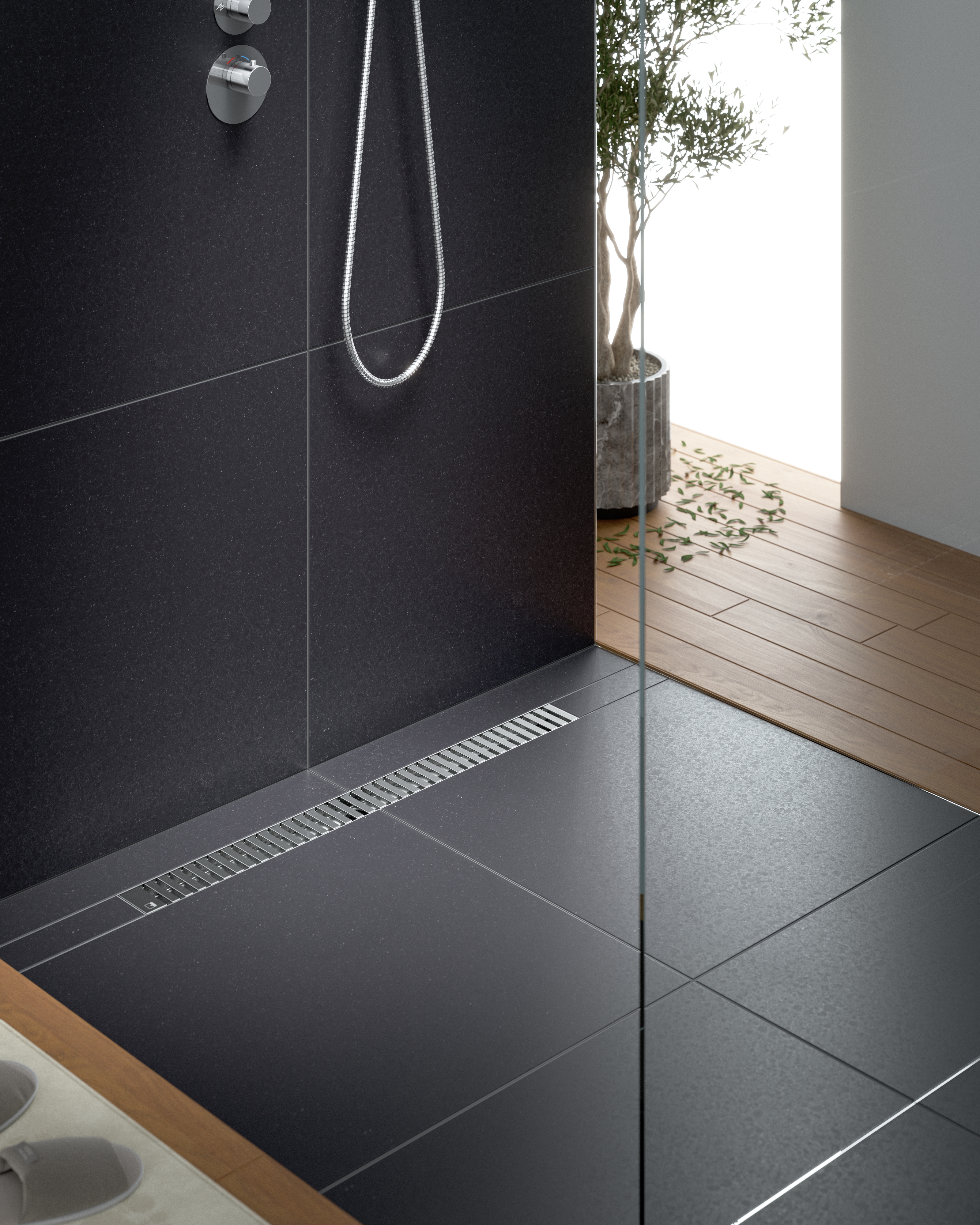 Душевой лоток TIMO Drain System 900 с вставкой "lines", Сатин (DS230109/01) Душевой лоток TIMO Drain System 900 с вставкой "lines", Сатин (DS230109/01) - фото 2