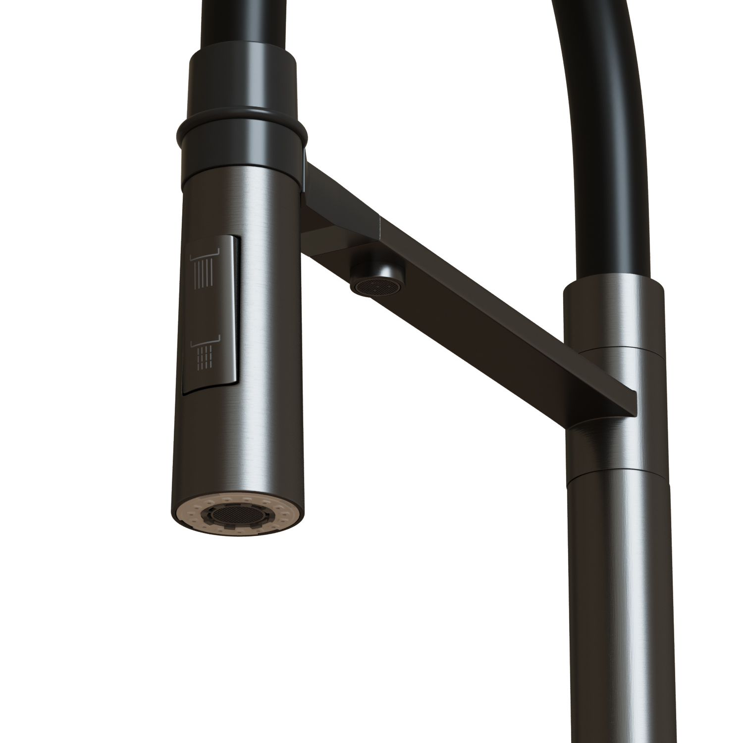 Смеситель для кухни 35k MIXLINE МЛНС-0401Г(MLSS-0401BL)черн.гиб.излив магнит,под.к фил,ЧЕРНЫЙ ГРАФИТ (556015) - фото 3