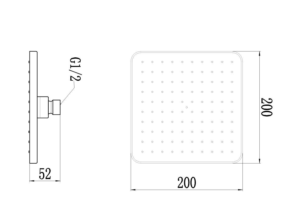 Лейка для верхнего душа Savol (S-FDP07C) - фото 2